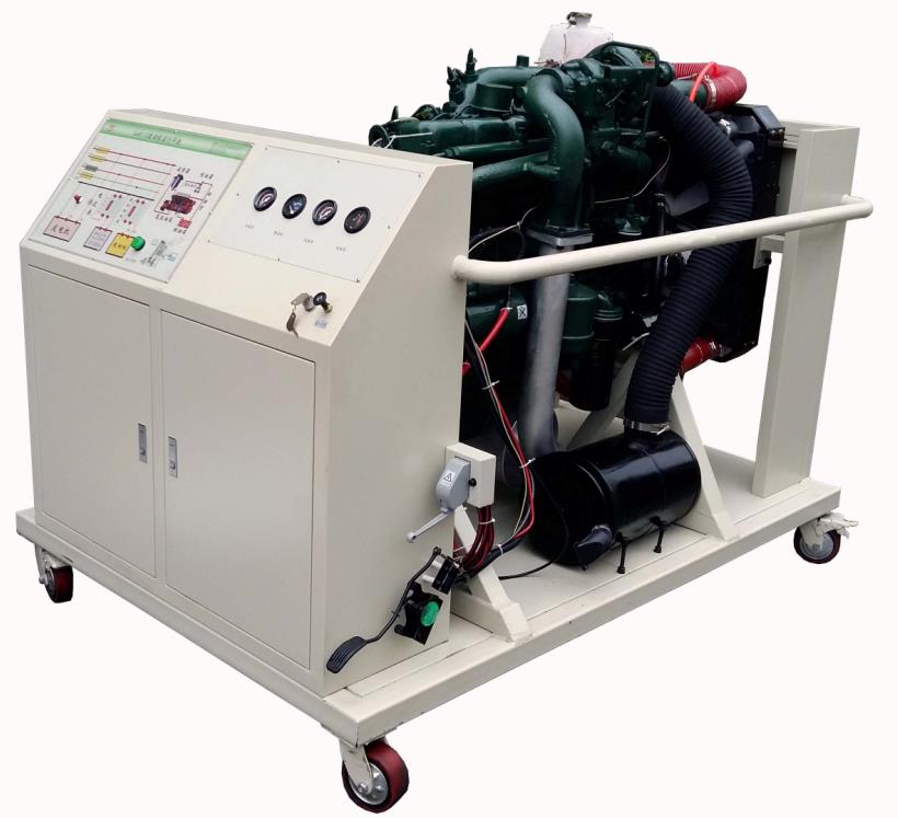 解放6110柴油發(fā)動機為基礎(chǔ)，可運行發(fā)動機，進行起動、加速、減速等工況的實踐操作，真實展示普通柴油發(fā)動機的組成結(jié)構(gòu)和工作過程